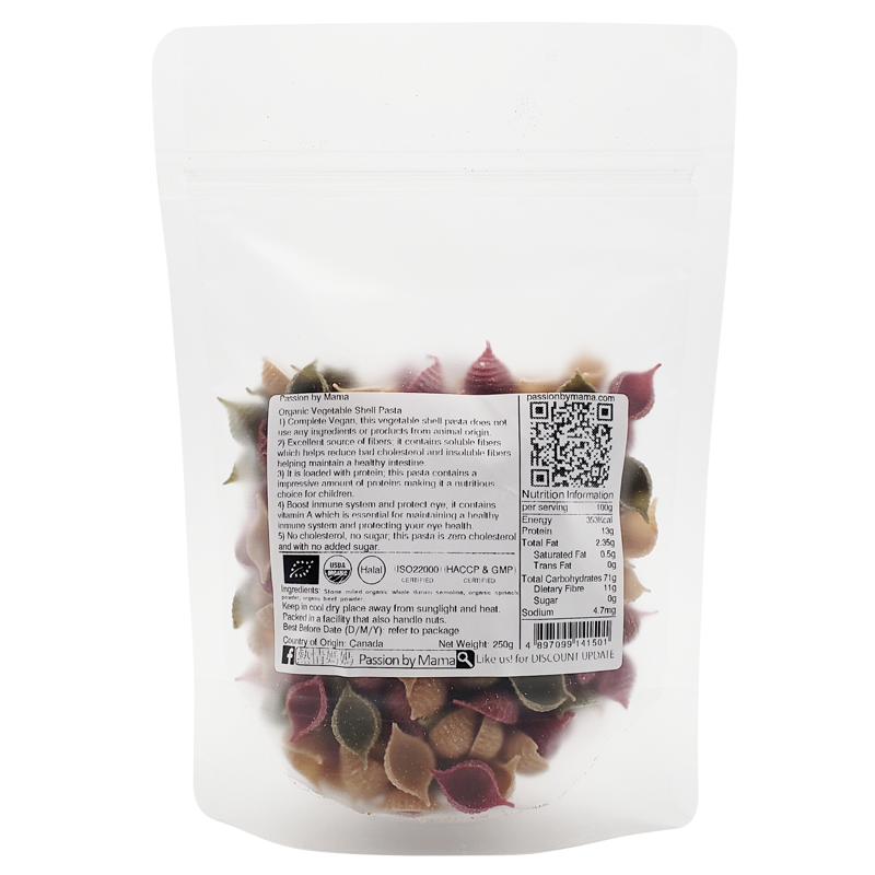 Organic Vegetable Shell Pasta
