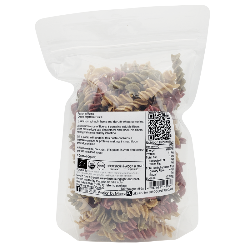 Organic Vegetable Fusilli
